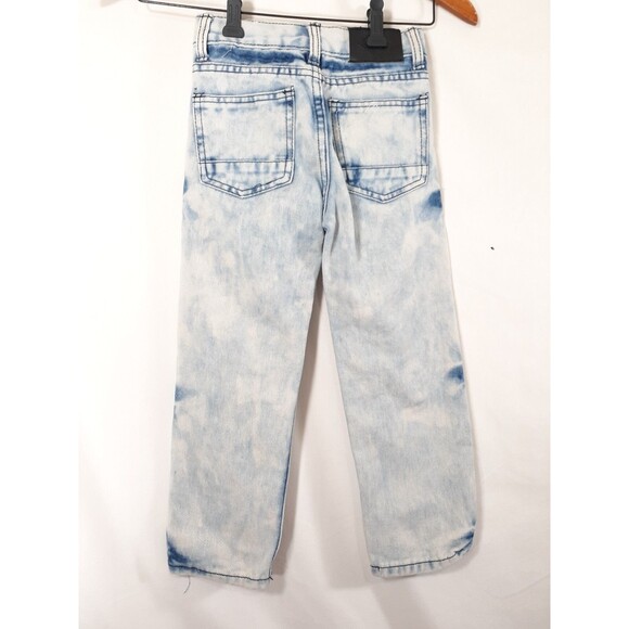 Road Narrows Acid Wash Distressed Jeans Kids Blue Size 5 - Picture 6 of 6